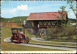 Antique Cars Ride at Six Flags Over Mid-America Postcard