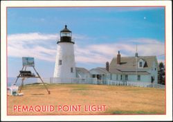 Pemaquid Point Light with Lighthouse and Keeper's House Postcard