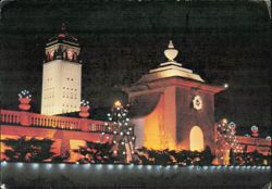 The Unity Tower at Christmastime Postcard