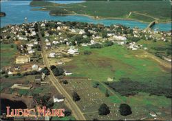 Aerial View of Lubec and Campobello Island Postcard