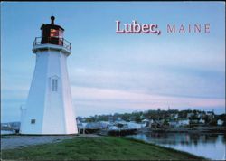 Lubec Maine from Mulholland Point Lighthouse Postcard