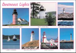 Downeast Lights - Maine Lighthouses Multi-View Postcard