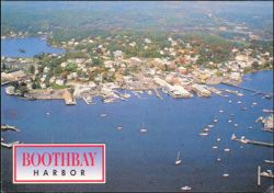 Aerial Panoramic View Looking West Back Toward the Harbor Postcard