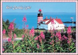 West Quoddy Head Light, Lubec, Maine Postcard