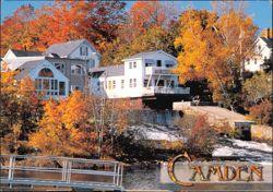 Autumn Foliage over Camden Harbor and Mill Stream Postcard