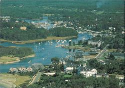 Aerial View of Kennebunkport Harbor and Marina Postcard