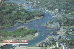 Aerial Panoramic View of Kennebunkport Postcard