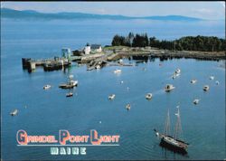 Grindel Point Light and Gilkey Harbor Postcard