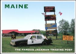 The Famous Jackman Trading Post Maine Moose Alley Postcard