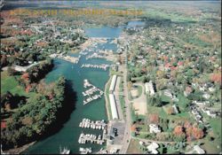 Aerial Mosaic of Kennebunkport, Maine - Franciscan Monastery Grounds Postcard