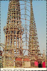 Watts Towers, Iron, Steel, Stone, and Mortar Postcard