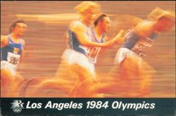 Los Angeles 1984 Olympics Track and Field Postcard