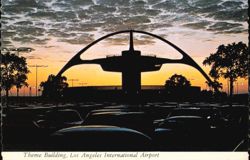 Theme Building at Los Angeles International Airport Postcard