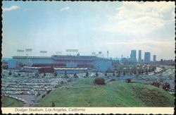 Dodger Stadium and Terraced Parking Lot Postcard