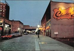 Morris Avenue Street Scene at Dusk Postcard