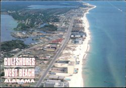 Gulf Shores West Beach Aerial View Postcard