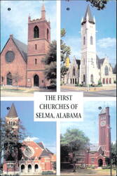 The First Churches of Selma, Alabama Postcard