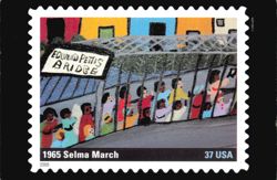 1965 Selma March Edmund Pettis Bridge Bernice Sims Postcard