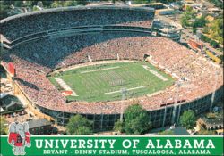 Bryant-Denny Stadium University of Alabama Tuscaloosa Postcard