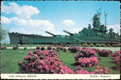 USS Alabama (BB 60) Memorial in Mobile Bay Postcard