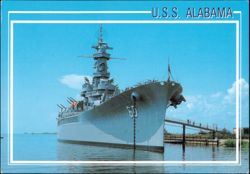 U.S.S. Alabama Battleship Memorial Park Postcard
