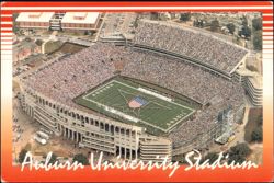 Auburn University Stadium Aerial View, Auburn, Alabama Postcard