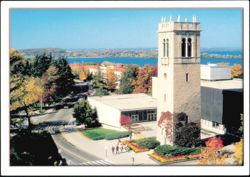 University of Wisconsin Carillon Tower and Bascom Hill Postcard