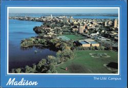 Madison Wisconsin The U.V. Campus Lake Mendota Shoreline Postcard