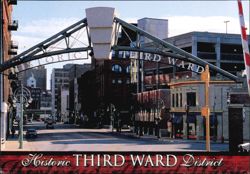 Historic Third Ward District Arch Street View Postcard