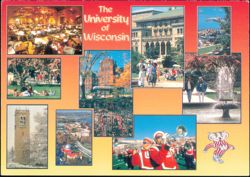 The University of Wisconsin - Campus Views and Highlights Postcard