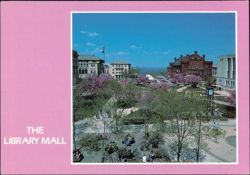 University of Wisconsin Library Mall Flowering Crab Apple Trees Postcard
