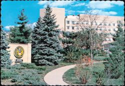 Veterans Administration Hospital Entrance and Grounds Postcard
