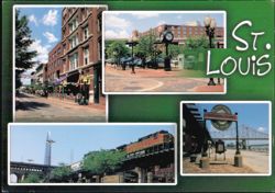 St. Louis Waterfront Scene, Gateway to the West Postcard