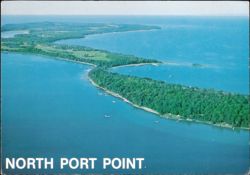Northport Point Aerial View of Leelanau Peninsula Postcard