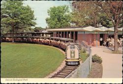Miniature Railroad at Detroit Zoological Park Postcard
