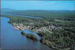 Aerial View of Copper Harbor and Lake Superior Shoreline Postcard