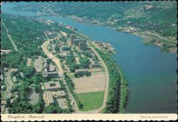 Michigan Technological University Campus & Portage Ship Canal Postcard