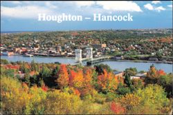 Houghton - Hancock Twin Cities and Portage Lake Postcard