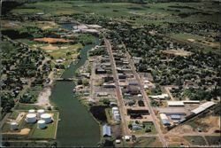 Aerial view of Cheboygan and Inland Waterway Postcard