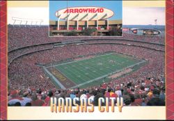 Arrowhead Stadium Aerial and Exterior View Postcard