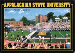 Appalachian State University Boone North Carolina Football Postcard