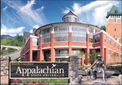 Appalachian State University Campus & Yosef Statue Postcard