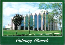 Calvary Church Sanctuary Charlotte North Carolina Postcard