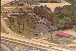 Cobb's Motel and Country Restaurant Aerial View Postcard