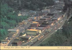 Aerial View of Downtown Postcard