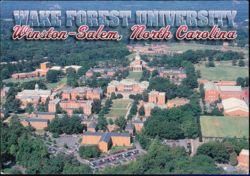 Wake Forest University Aerial View Postcard