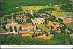 Wake Forest University Campus Aerial View Postcard