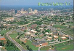 Winston-Salem State University and City Skyline Postcard