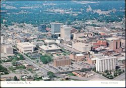 Downtown Skyline Aerial View Postcard