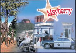 Mayberry Attractions - Mount Airy, North Carolina Postcard